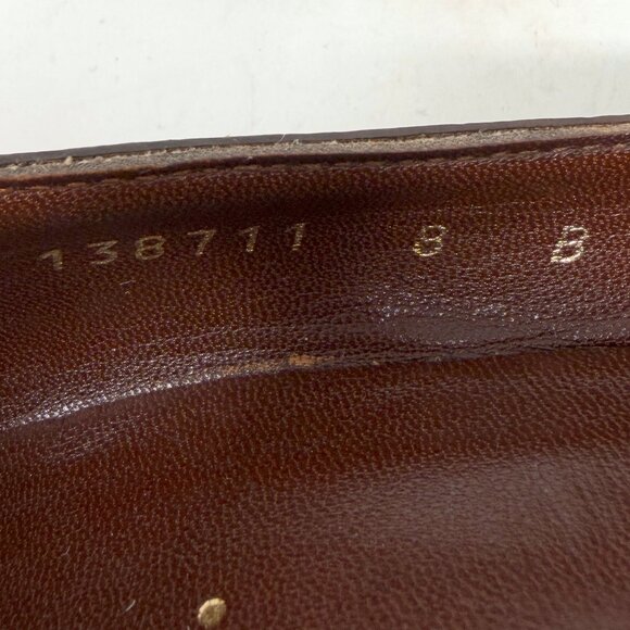 Gucci Monogram Brown Canvas Pumps Bamboo‎ Bit Heels Size 8 Classic Designer - Picture 7 of 10